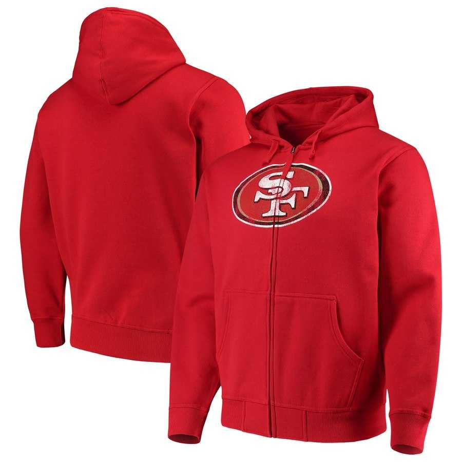 Men's San Francisco 49ers G III Sports by Carl Banks Primary Logo Full Zip Hoodie Scarlet,We sell and wholesale Men's San Francisco 49ers G III Sports by Carl Banks Primary Logo Full Zip Hoodie Scarlet on line form chian!